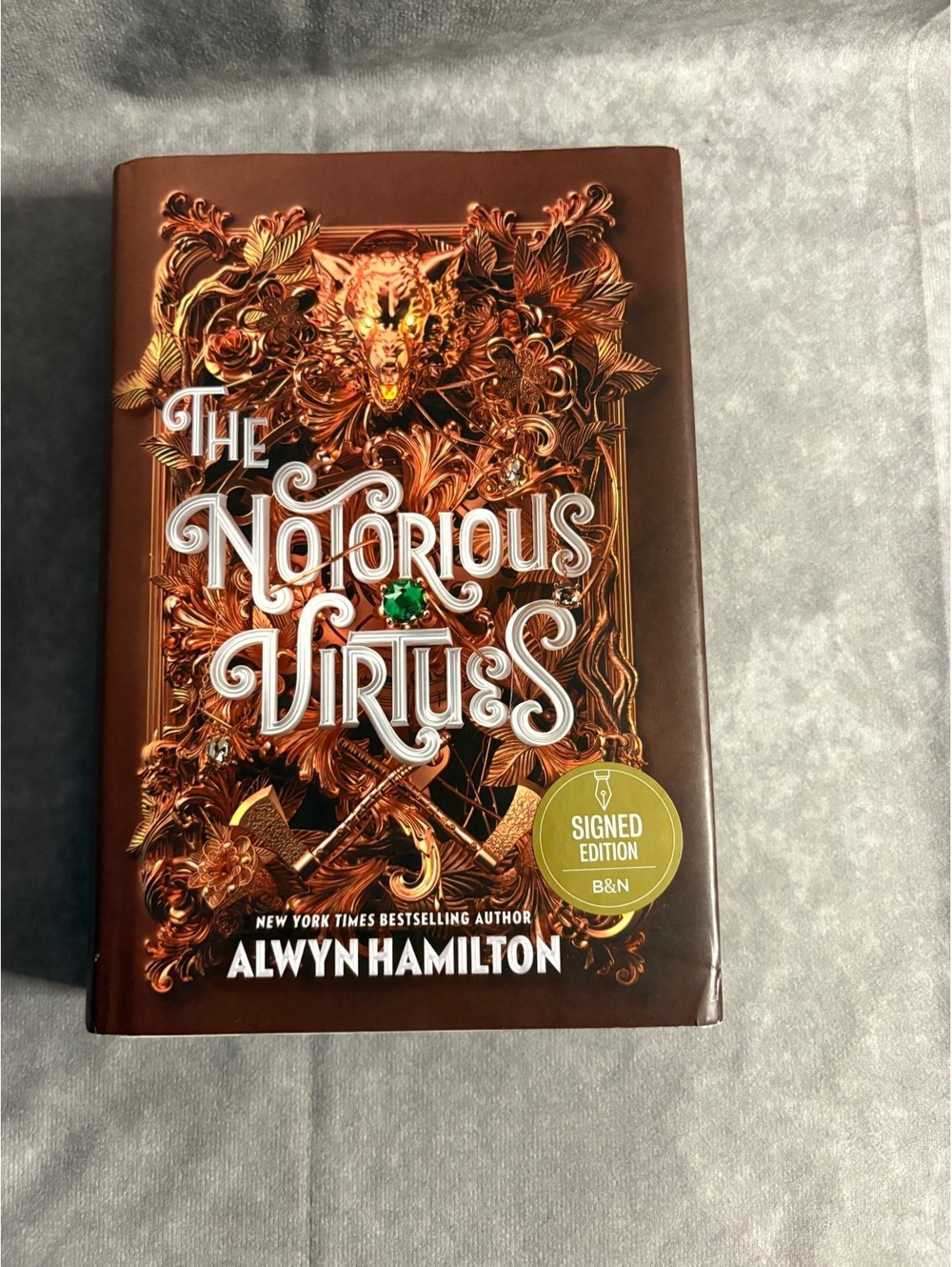 Signed The Notorious Virtues Hardcover Alwyn Hamilton B&N First Edition